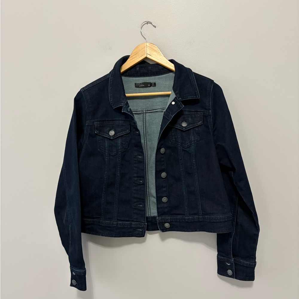 Prana Dree Dark Wash Casual Jean Jacket Size Medium